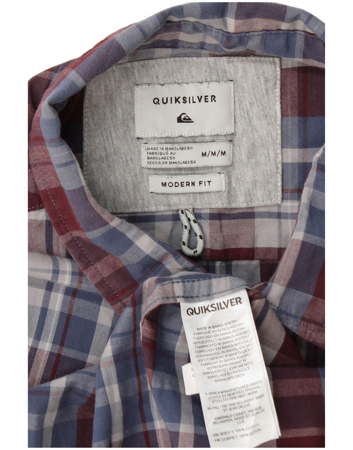Quiksilver Мужская рубашка с коротким рукавом, средний цвет, хлопковая клетка