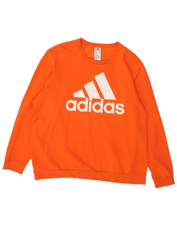 Adidas Мужской свитер с рисунком 2XL Оранжевый хлопок