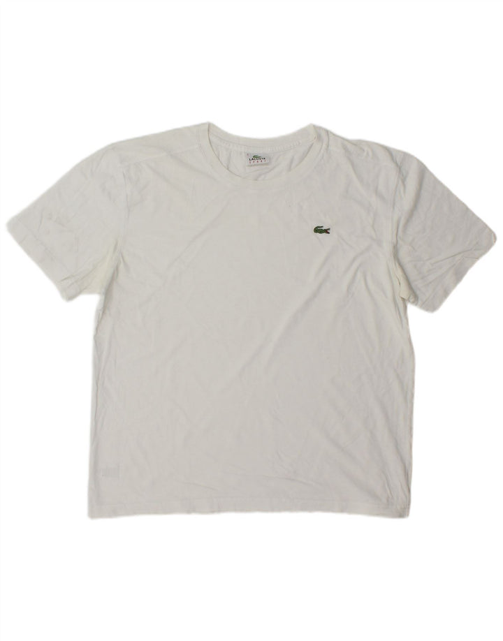 Мужская футболка Lacoste, размер 5, большой белый хлопок