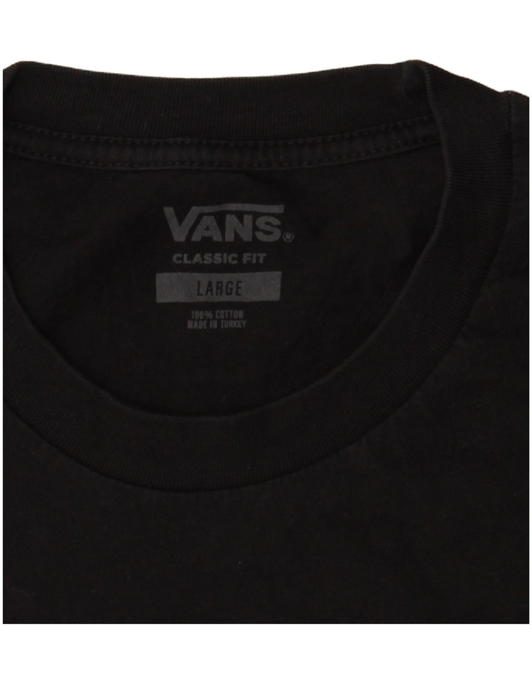 Мужская футболка классического кроя Vans, большой черный хлопковый топ