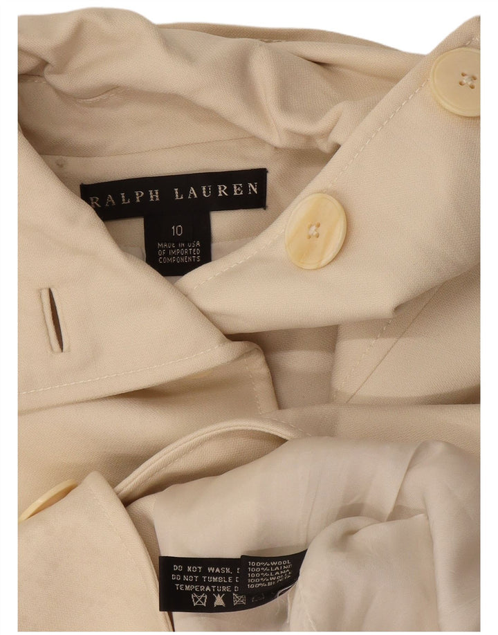Женское пальто Ralph Lauren, размер 10, белое, белое, шерстяное