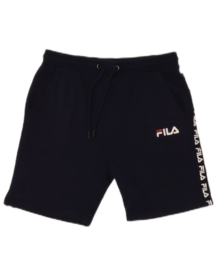 Спортивные шорты FILA для мальчиков с графикой, 13–14 лет, темно-синие, полиэстер