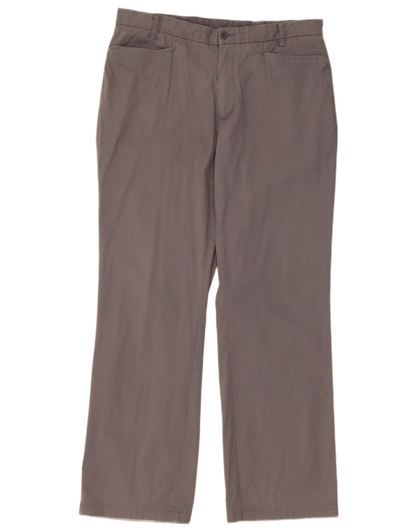 Nike Mens Straight Casual Trousers W34 L32 Grey Cotton