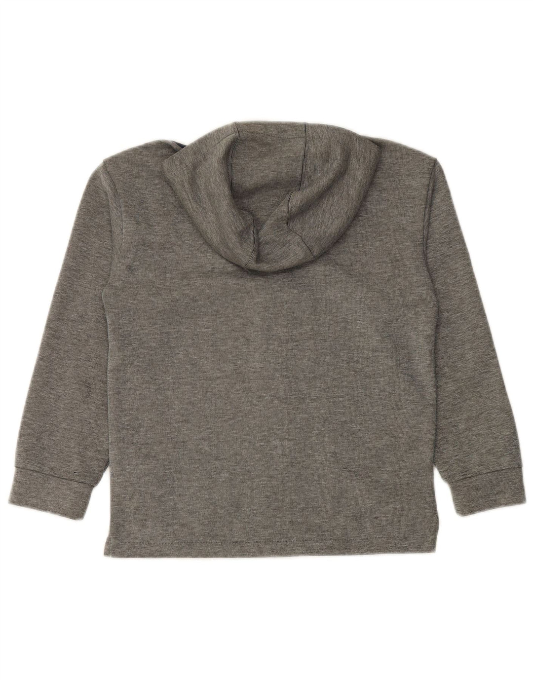 PUMA Свитер с капюшоном на молнии с графическим рисунком для мальчиков 9–10 лет, серый полиэстер с цветными блоками