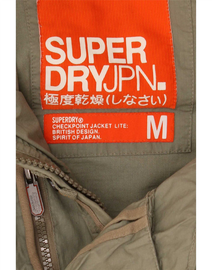 Женская парка Superdry с капюшоном UK 12, средний цвет хаки, хлопок