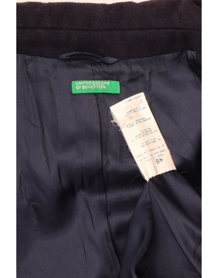 Мужское полупальто Benetton IT 48 Medium Navy Blue Wool