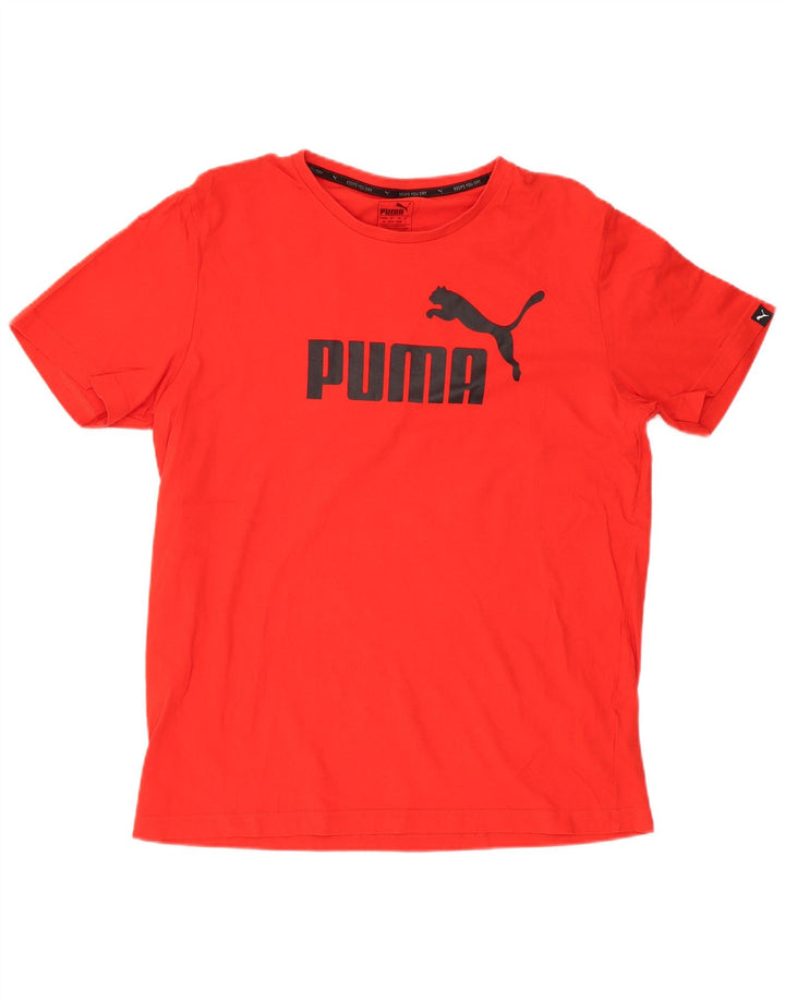 Мужская футболка с рисунком Puma, большой красный хлопок