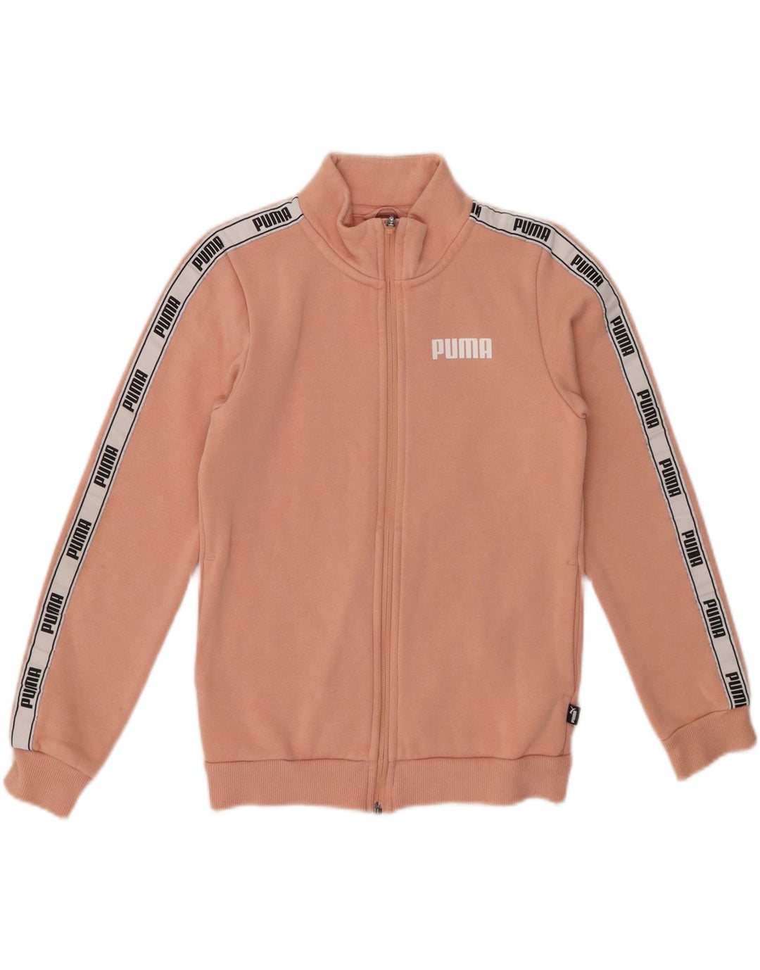 Спортивный костюм PUMA для девочек с графическим рисунком, верхняя куртка, 11–12 лет, розовый хлопок