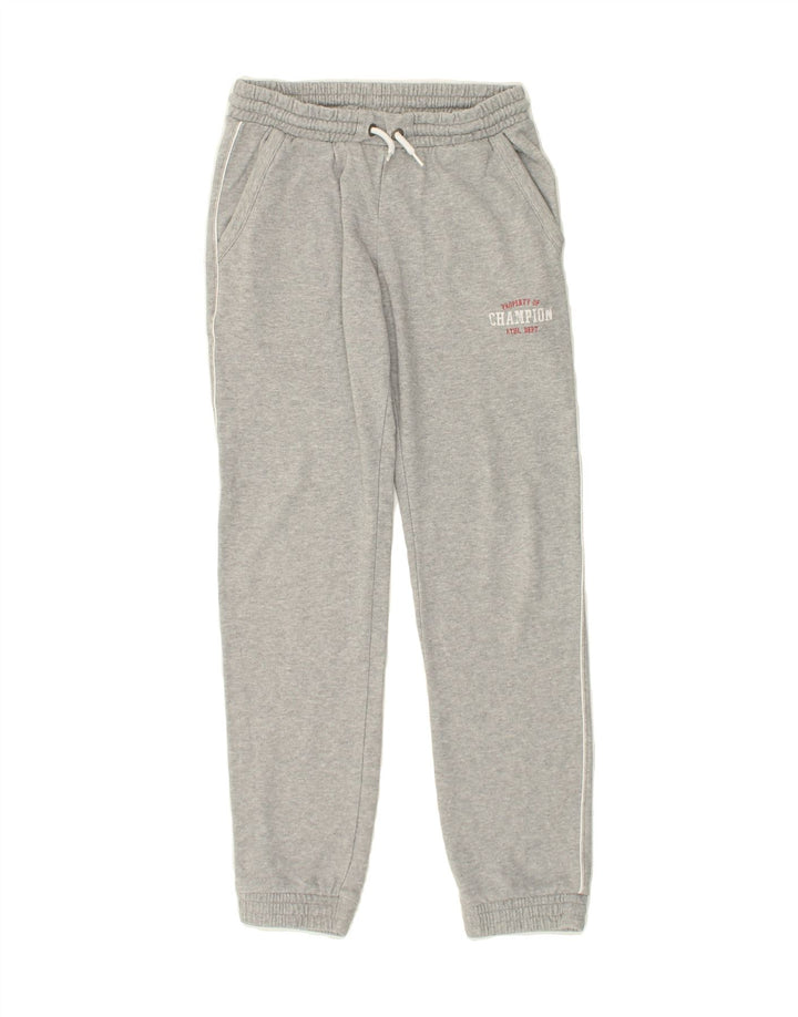 CHAMPION Boys Tracksuit Trousers Joggers 11-12 Years Large Grey Cotton | Vintage Champion | Thrift | Second-Hand Champion | Used Clothing | Messina Hembry 