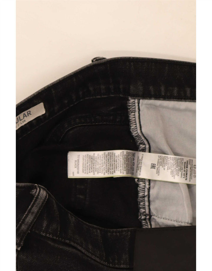 Мужские прямые джинсы Marks & Spencer W36 L27, черный хлопок