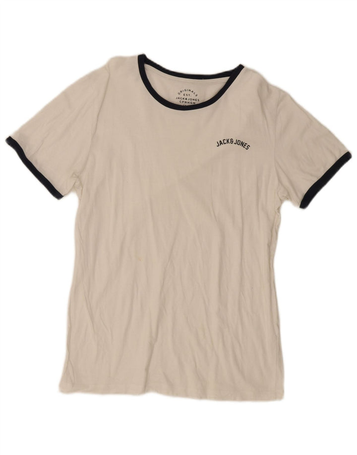 Мужская футболка Jack & Jones, маленькая, белая