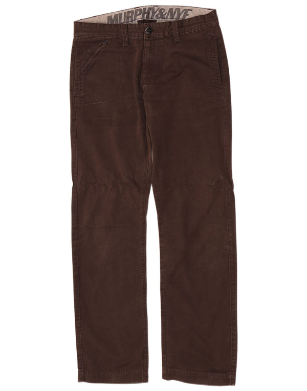Мужские прямые брюки Murphy & Nye Sailmakers W33 L33, коричневый хлопок
