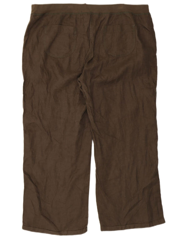 Женские прямые повседневные брюки Marks & Spencer UK 20 2XL W40 L28 хаки