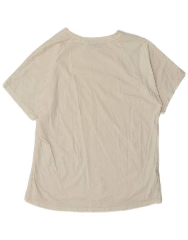 Женская футболка оверсайз Massimo Dutti Top UK 10 Small White Cotton