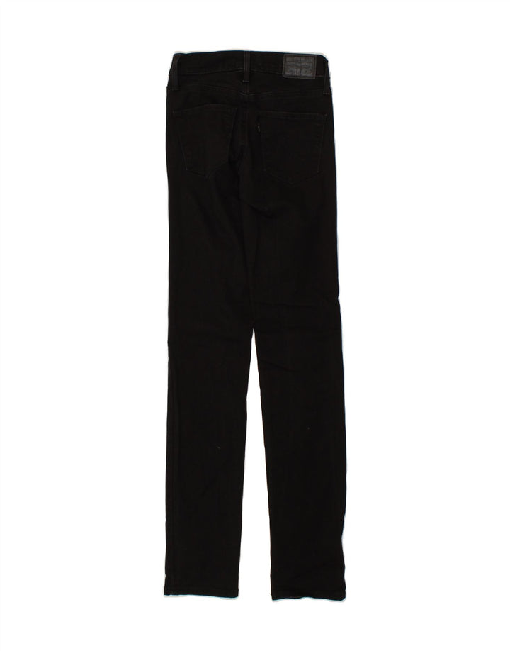 LEVI'S Womens Slimming Slim Jeans W24 L32 Black Cotton Vintage Levi's and Second-Hand Levi's from Messina Hembry 