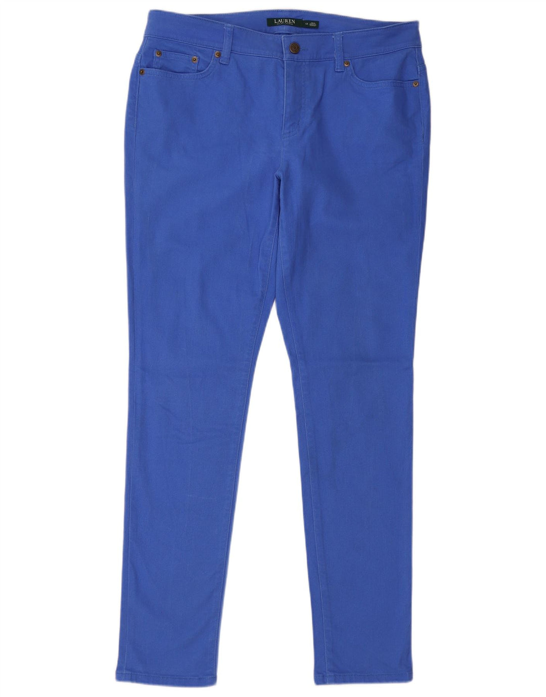 RALPH LAUREN Женские узкие джинсы США 12, большие W34 L32, синие, хлопок