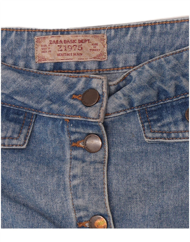 Женская джинсовая юбка Zara, маленькая W28, синяя