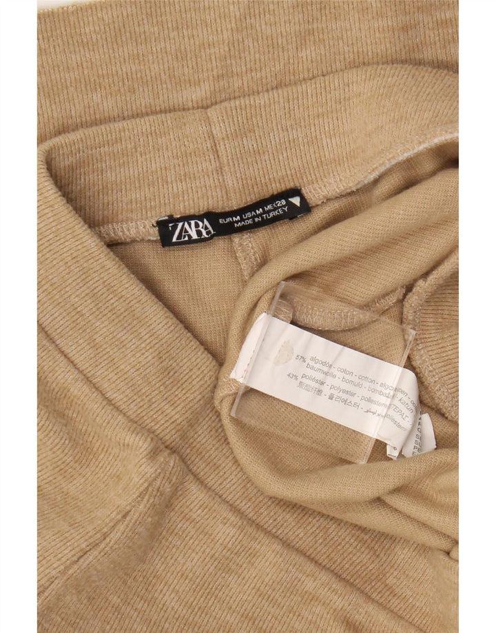 Женские спортивные брюки Zara UK 12, средний бежевый, хлопок
