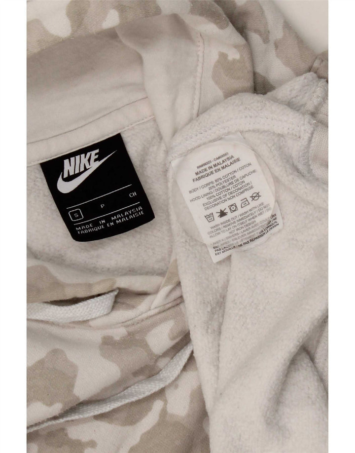 Мужской джемпер с капюшоном Nike, маленький серый камуфляжный хлопок