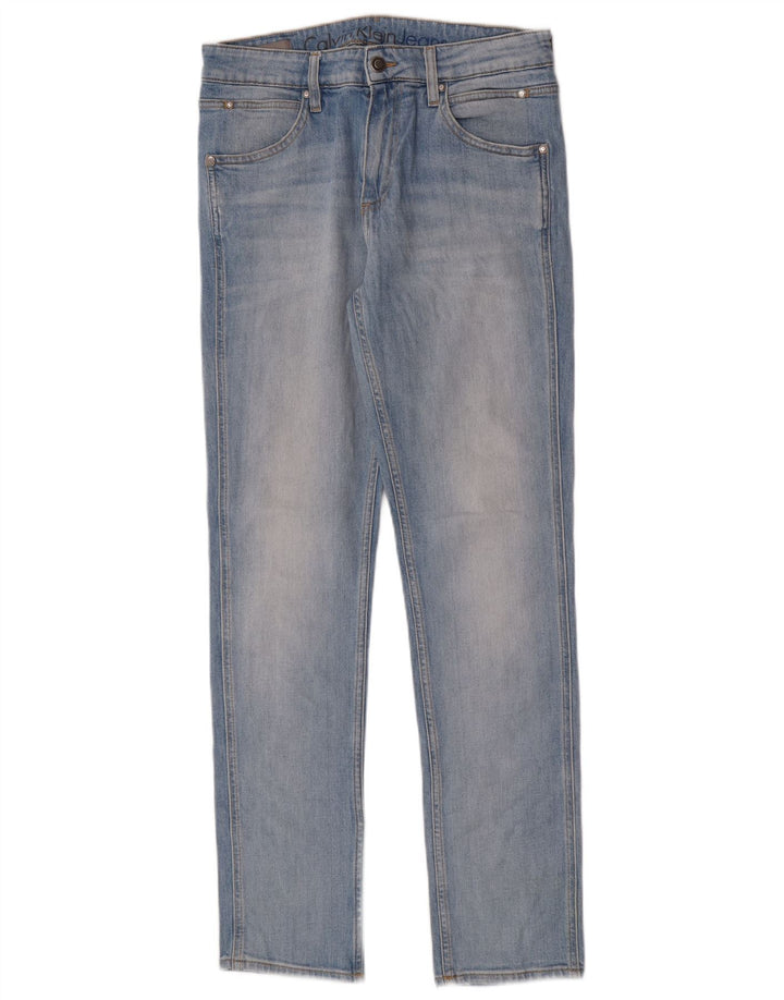 Мужские узкие джинсы Calvin Klein W31 L32, синий хлопок