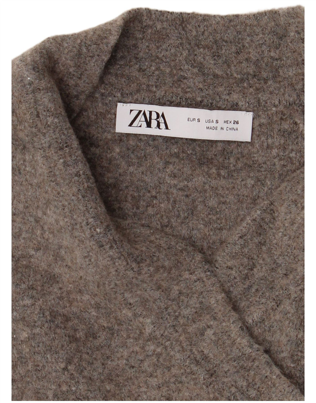 Женский укороченный кардиган Zara UK 10, маленький серый цвет