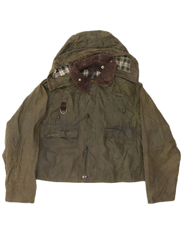 Мужская куртка Barbour Spey из вощеного хлопка с капюшоном UK 40, большой хлопок цвета хаки