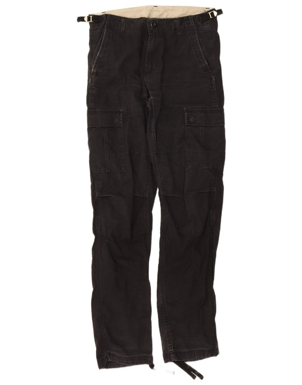 Мужские прямые брюки-карго Carhartt W30 L32, черные, хлопковые