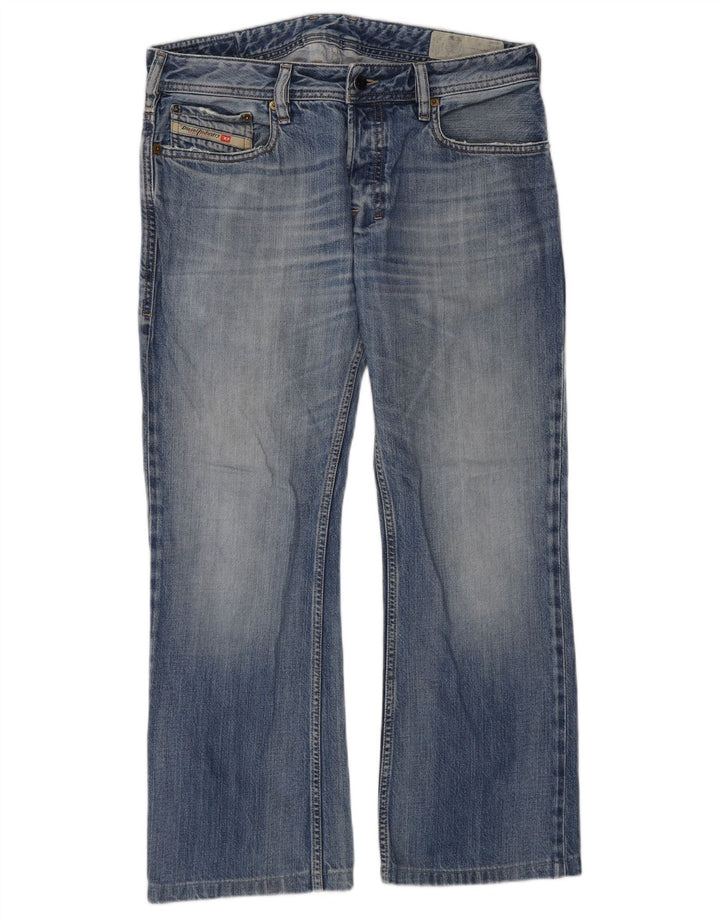 Diesel Mens Zatiny Regular Bootcut Jeans W30 L27 Blue Cotton