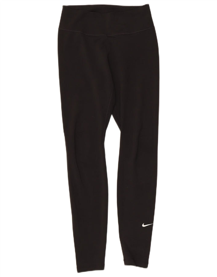 Женские леггинсы NIKE Dri Fit UK 10, маленькие черные из полиэстера