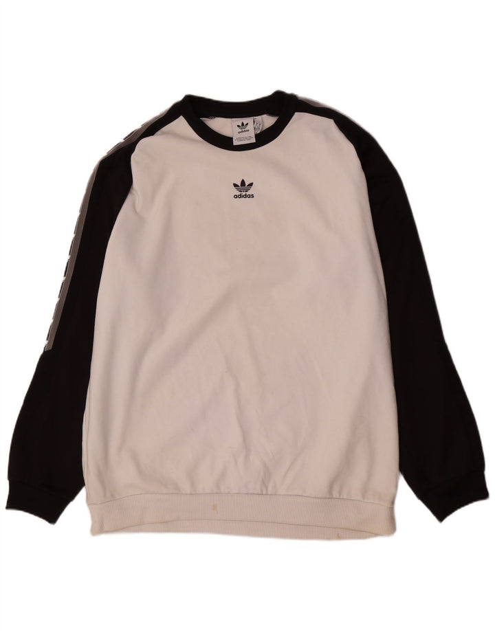 Мужская толстовка Adidas Jumper XL, белый полиэстер с цветными блоками