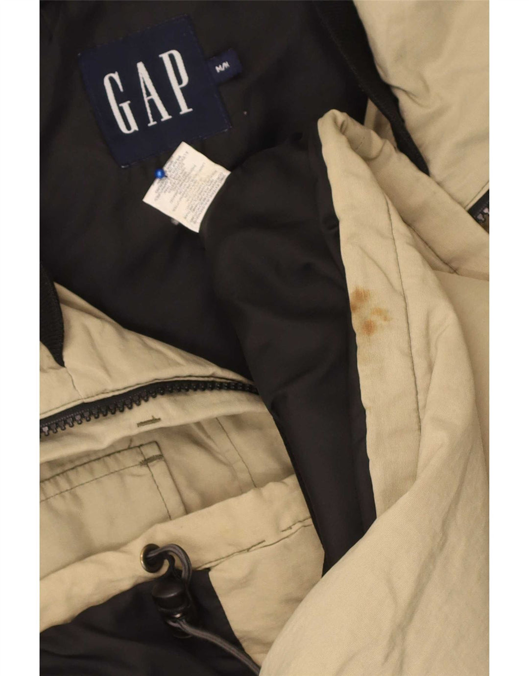 Мужская универсальная куртка с капюшоном Gap UK 38, средний бежевый полиэстер