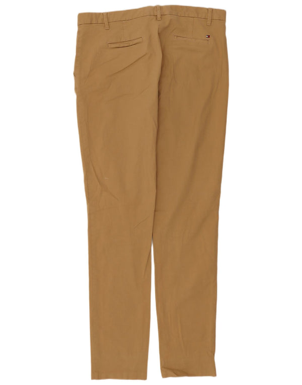 Женские брюки узкого кроя Tommy Hilfiger США 10, большие W32 L31, бежевые