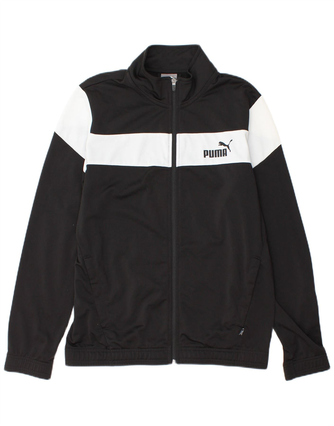 Мужской спортивный костюм PUMA, верхняя куртка, маленький черный полиэстер с цветными блоками