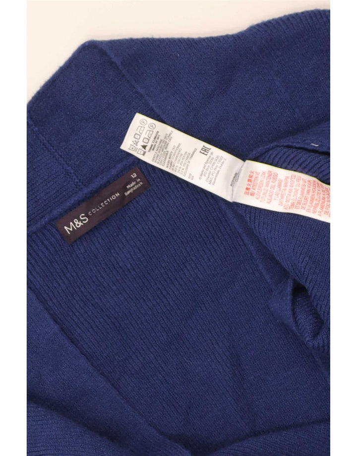 Женский удлиненный открытый кардиган Marks & Spencer UK 12, средний синий