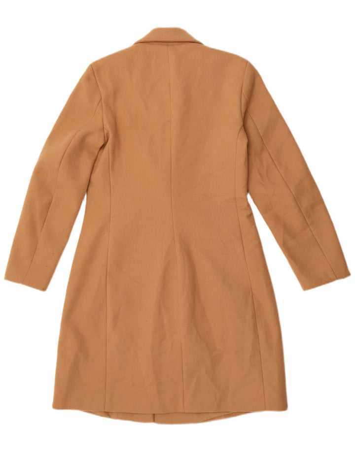 Женское пальто Zara UK 10, маленькое бежевое полиэстер