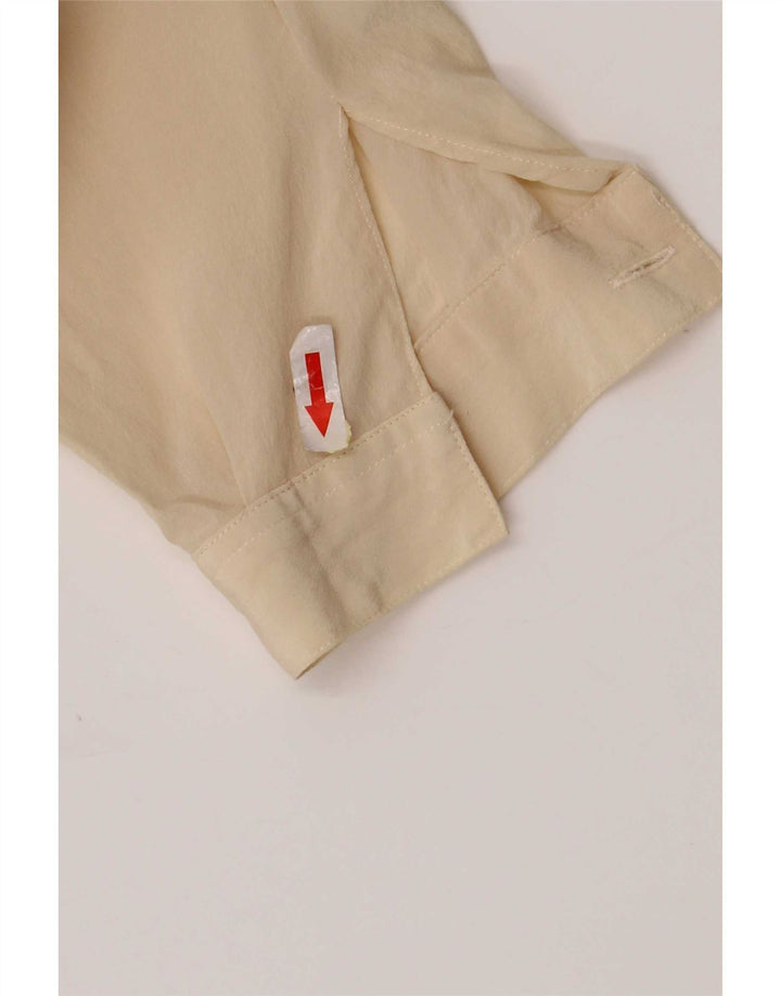 Винтажная женская блузка-рубашка IT 44 Medium Off White Silk