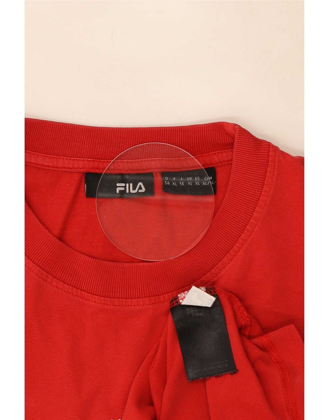 Fila Мужская футболка с рисунком Top XL Красный Хлопок