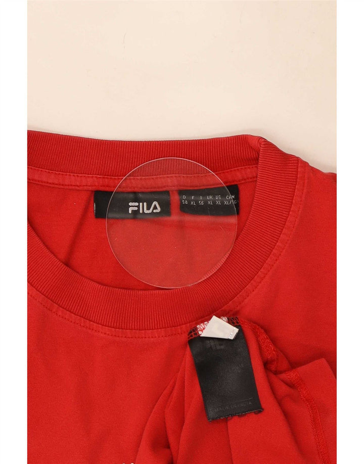 Fila Мужская футболка с рисунком Top XL Красный Хлопок