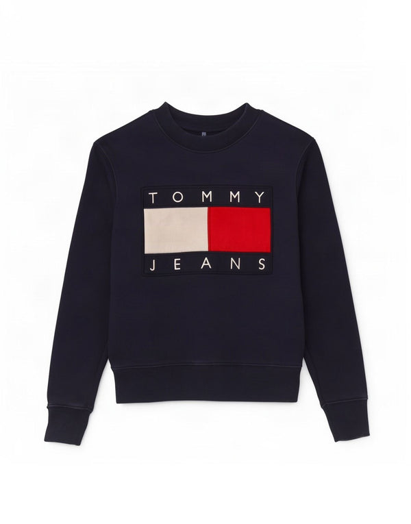 Женский свитер Tommy Hilfiger UK 6 XS Темно-синий с цветными блоками