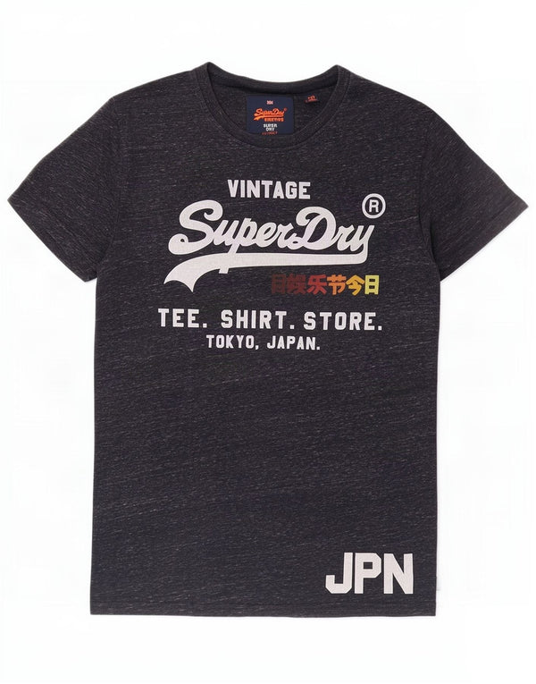 Мужская футболка Superdry Regular с графическим рисунком, средний темно-синий, хлопок с крапинками