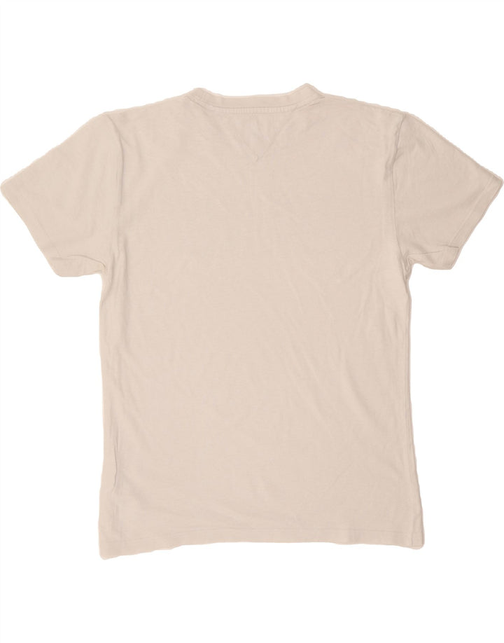 TOMMY HILFIGER Mens Graphic T-Shirt Top Small White Vintage Tommy Hilfiger and Second-Hand Tommy Hilfiger from Messina Hembry 