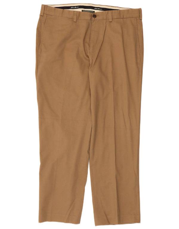 EDDIE BAUER Мужские прямые брюки-чинос классического кроя W38 L30 Бежевый хлопок