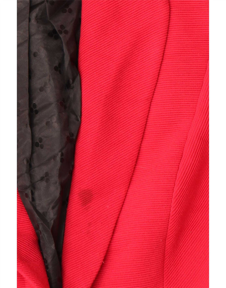 Женский пиджак на 1 пуговице Marks & Spencer UK 18 XL, красный полиэстер