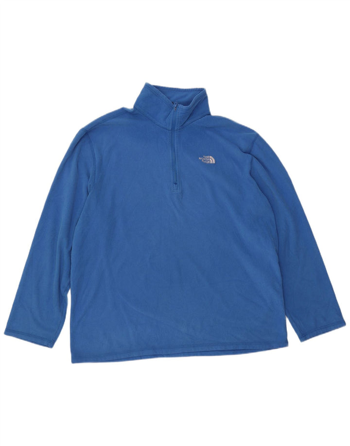 THE NORTH FACE Мужской флисовый джемпер с воротником на молнии XL, синий полиэстер