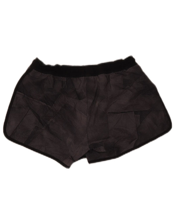 Женские спортивные шорты Reebok Speedwick UK 4/6 XS, черный полиэстер с геометрическим рисунком