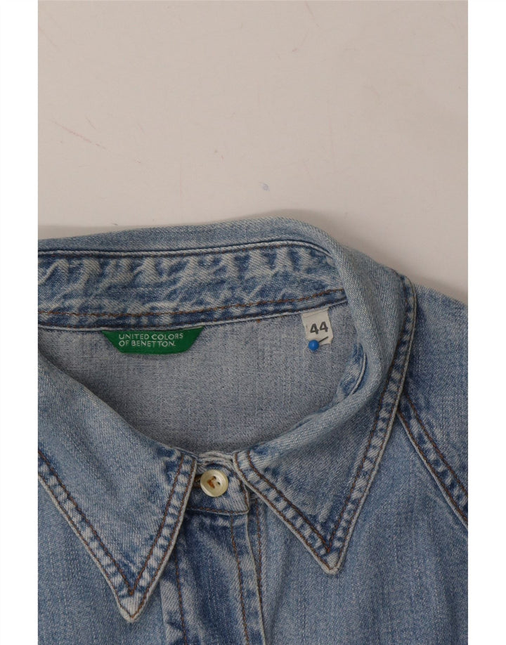BENETTON Womens Denim Shirt IT 44 Medium Blue Cotton Vintage Benetton and Second-Hand Benetton from Messina Hembry 