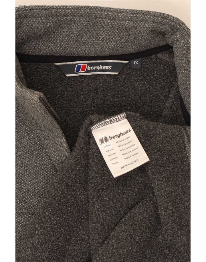 Женский свитер Berghaus с воротником на молнии UK 12, средний серый полиэстер