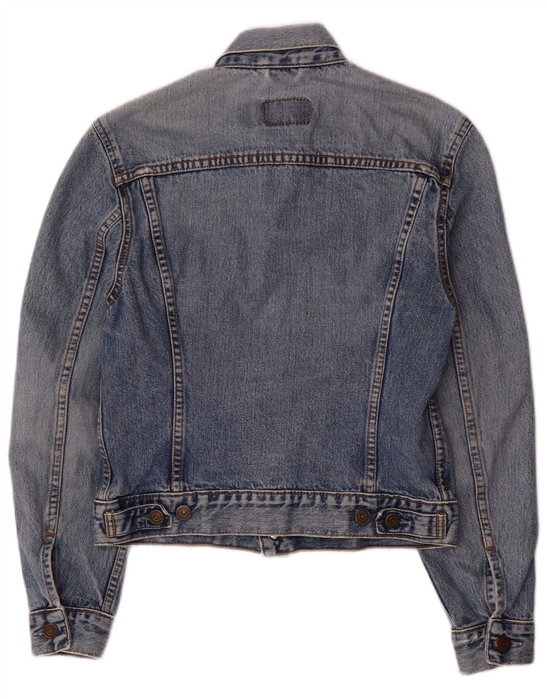 Женская джинсовая куртка Levi's UK 10, маленькая, синяя, хлопок