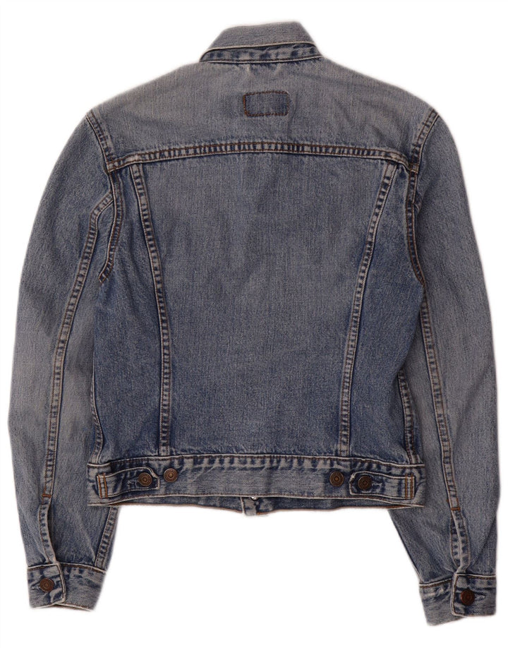 Женская джинсовая куртка Levi's UK 10, маленькая, синяя, хлопок