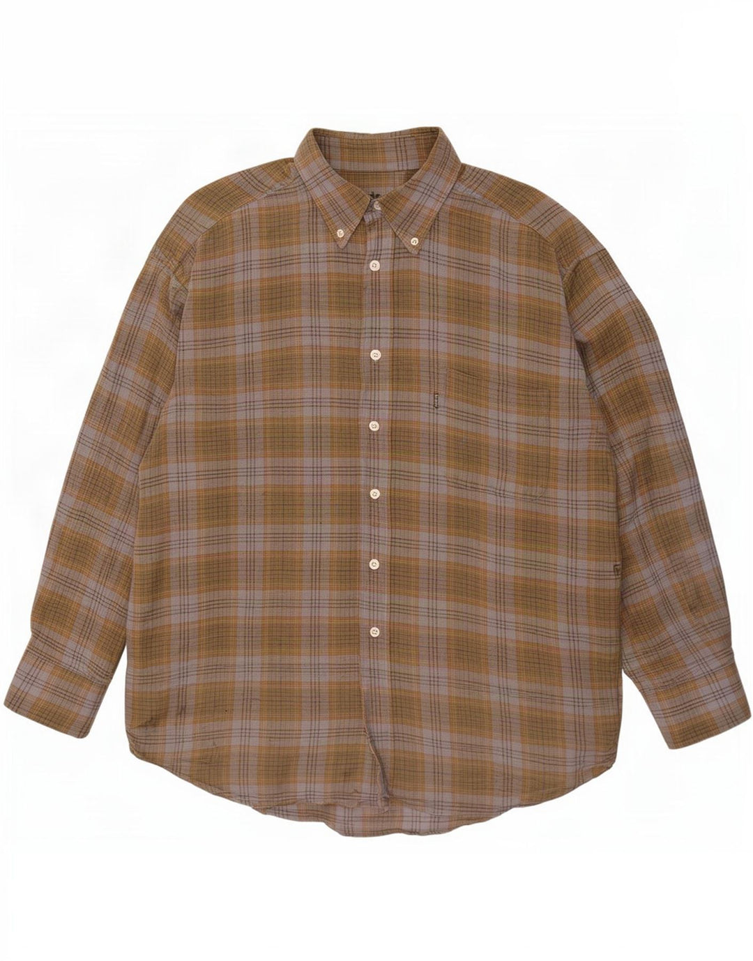 Мужская фланелевая рубашка Barbour в клетку цвета хаки, хлопок